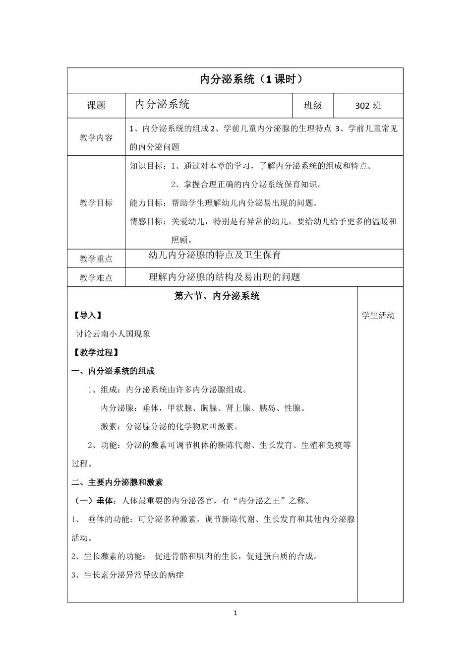 幼儿卫生与保育内分泌系统公开课PPT_第1页