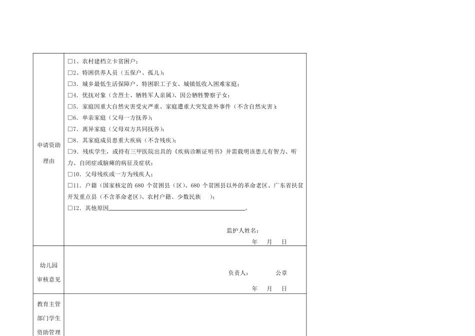 幼儿园困难家庭附表_第2页