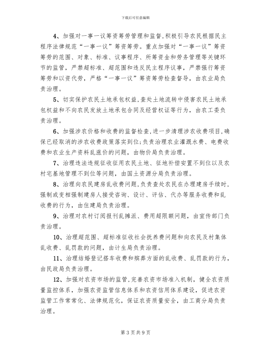 农民减负整治方案_第3页