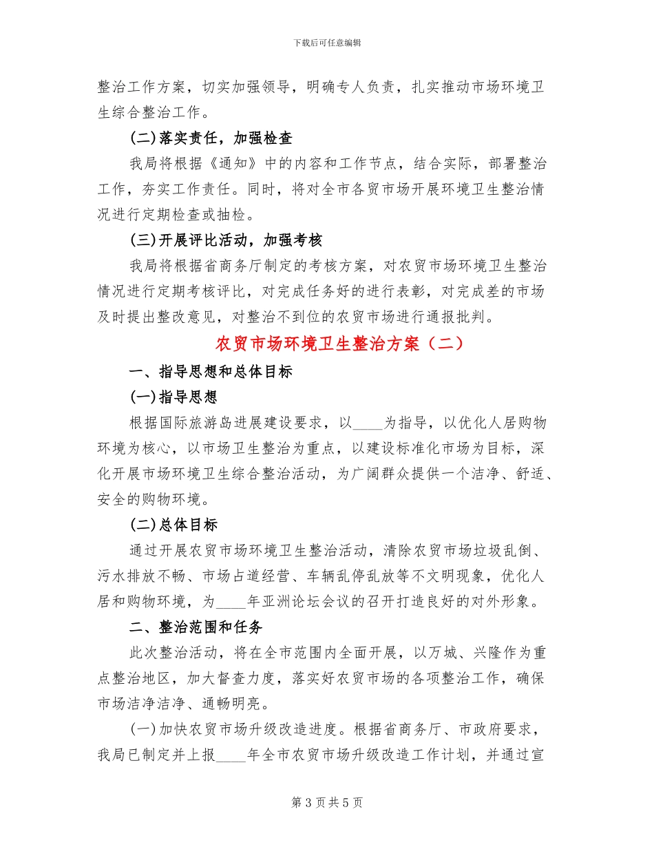 农贸市场环境卫生整治方案_第3页