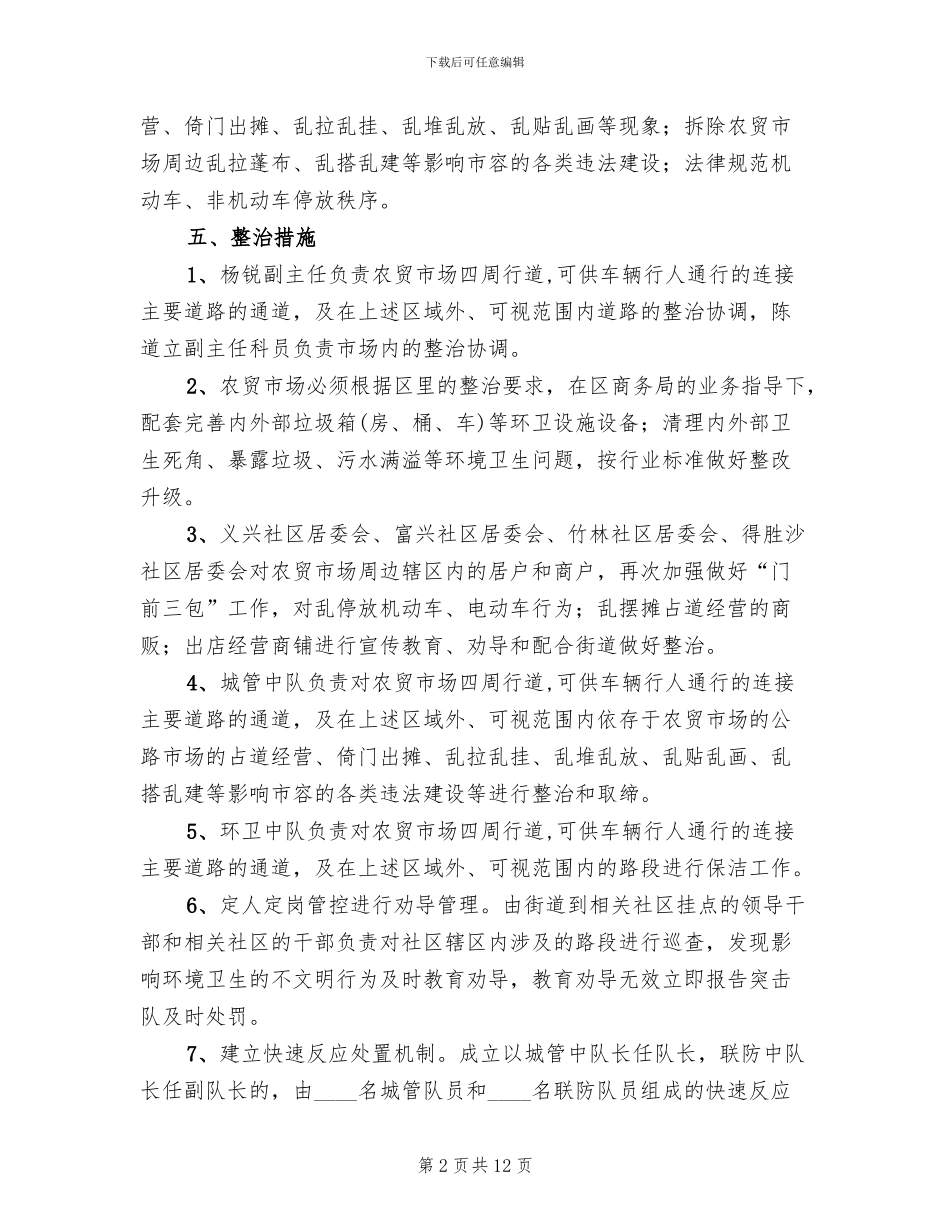 农贸市场环境综合整治工作方案_第2页