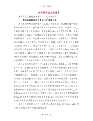 分子筛装填方案范本(2篇)