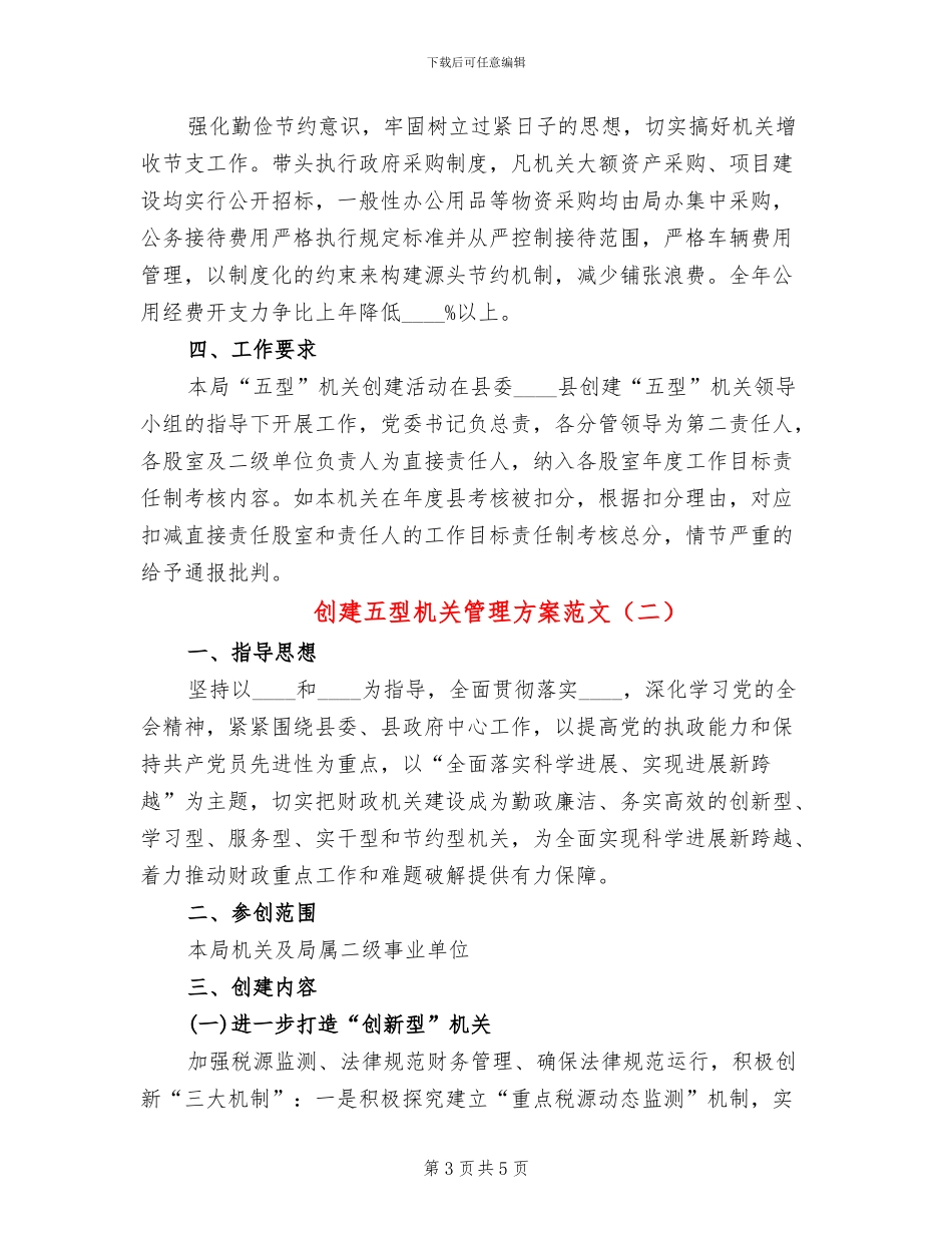 创建五型机关管理方案范文_第3页