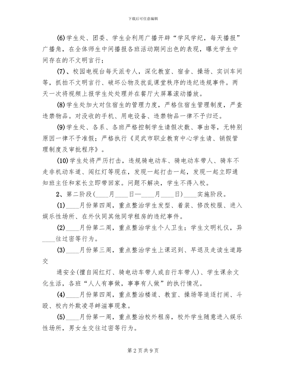 创建文明城市“正风肃纪”活动实施方案(3篇)_第2页