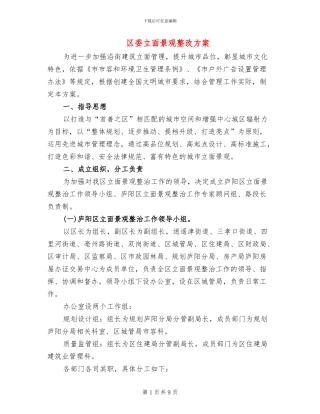 区委立面景观整改方案