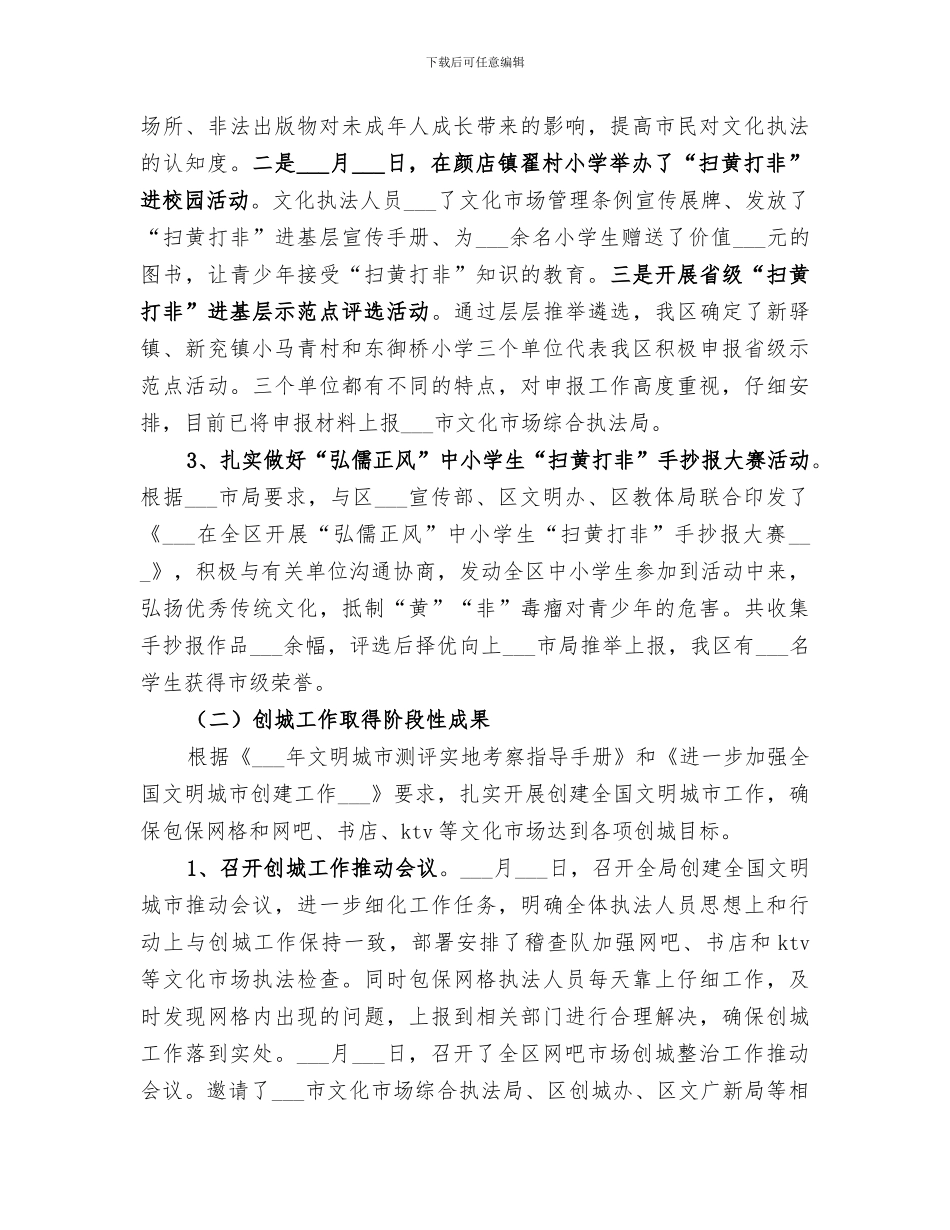区文化执法局2024年工作总结_第2页