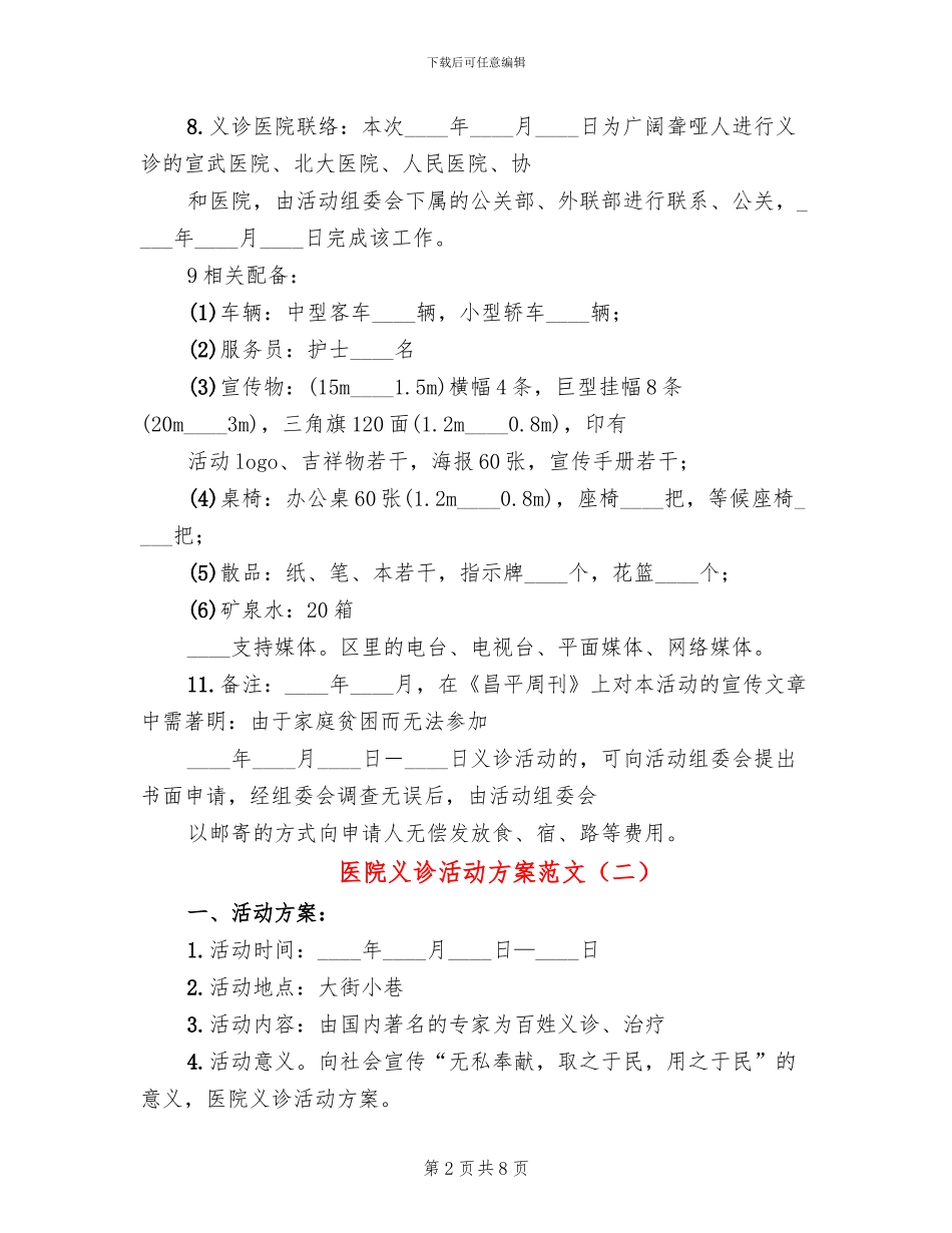 医院义诊活动方案范文_第2页