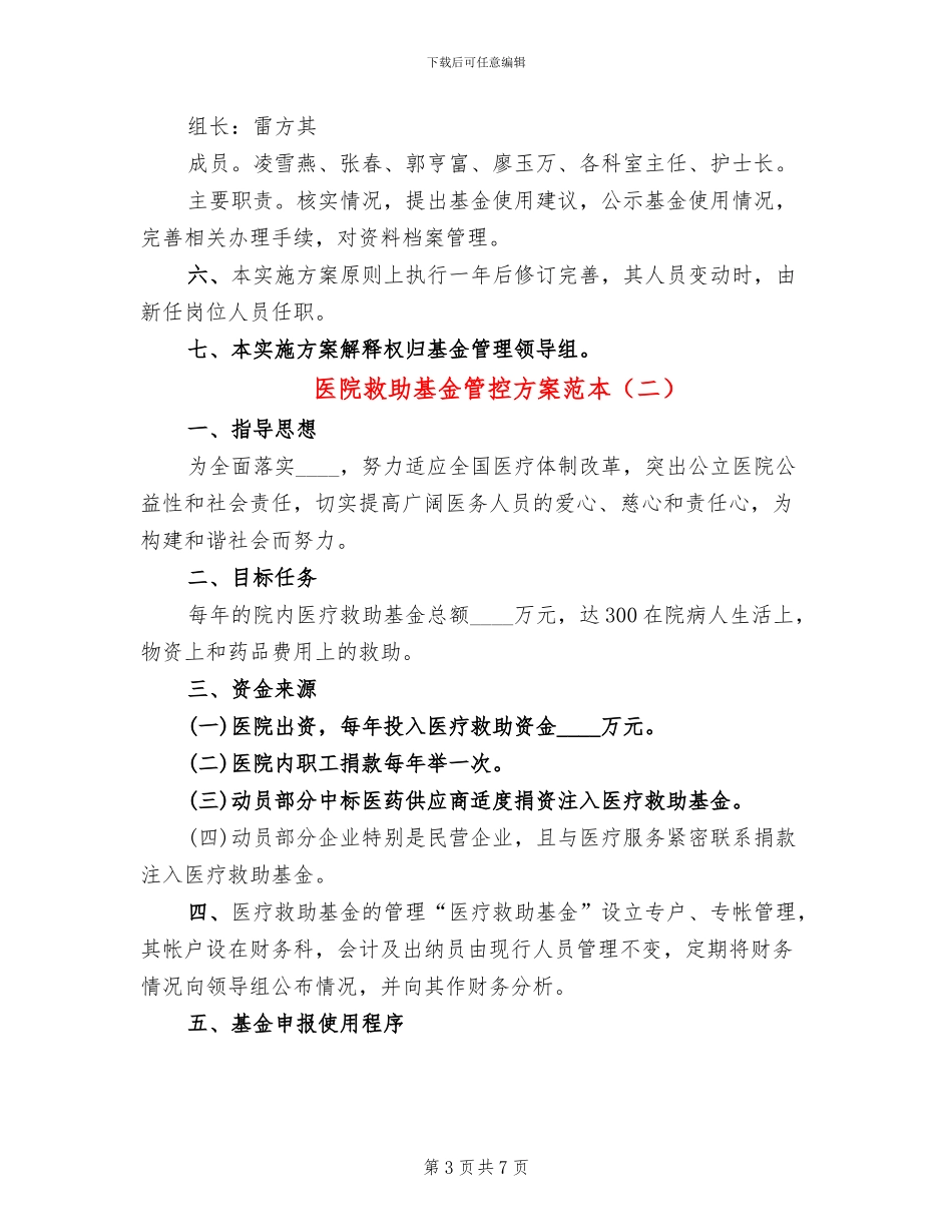 医院救助基金管控方案范本_第3页