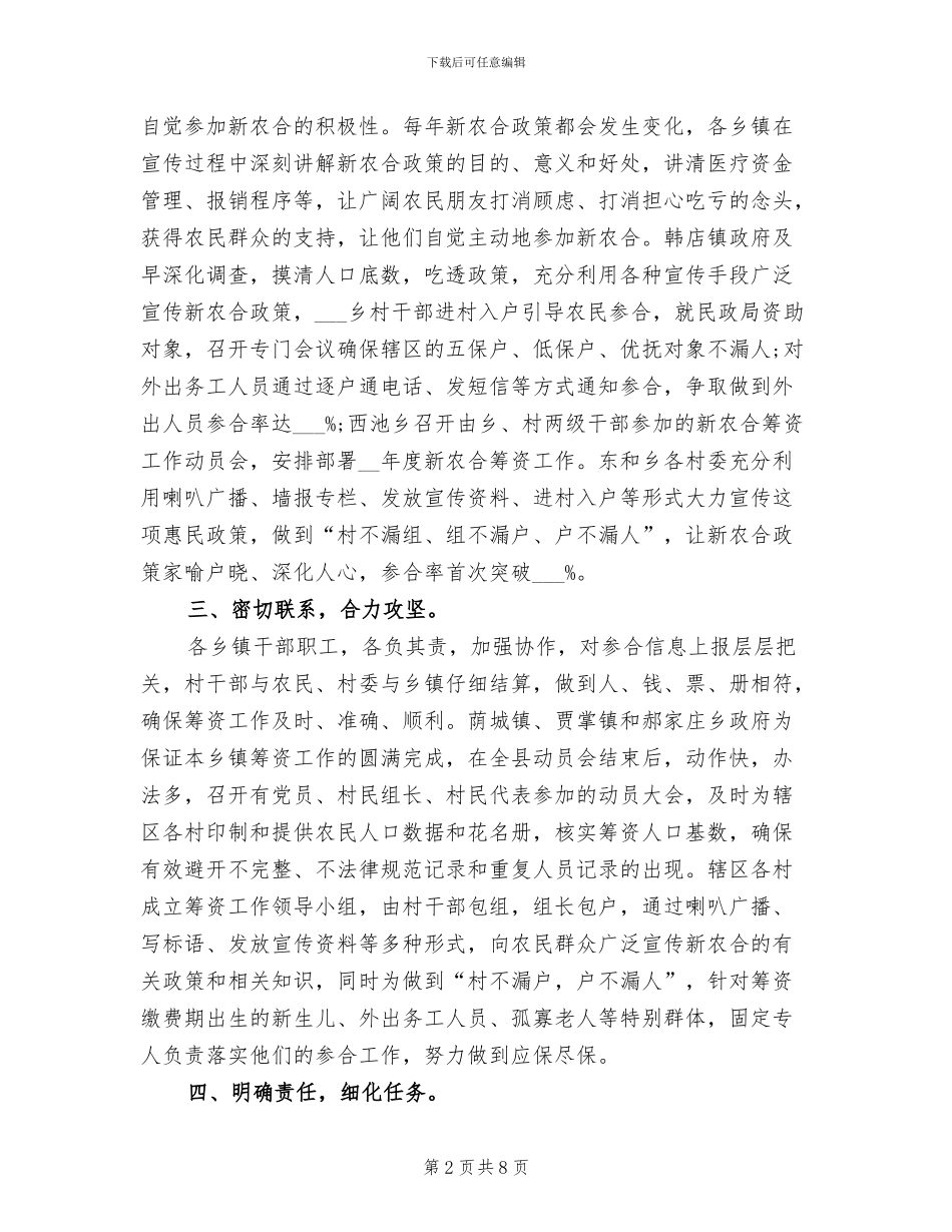 县新农合2024年终工作总结_第2页