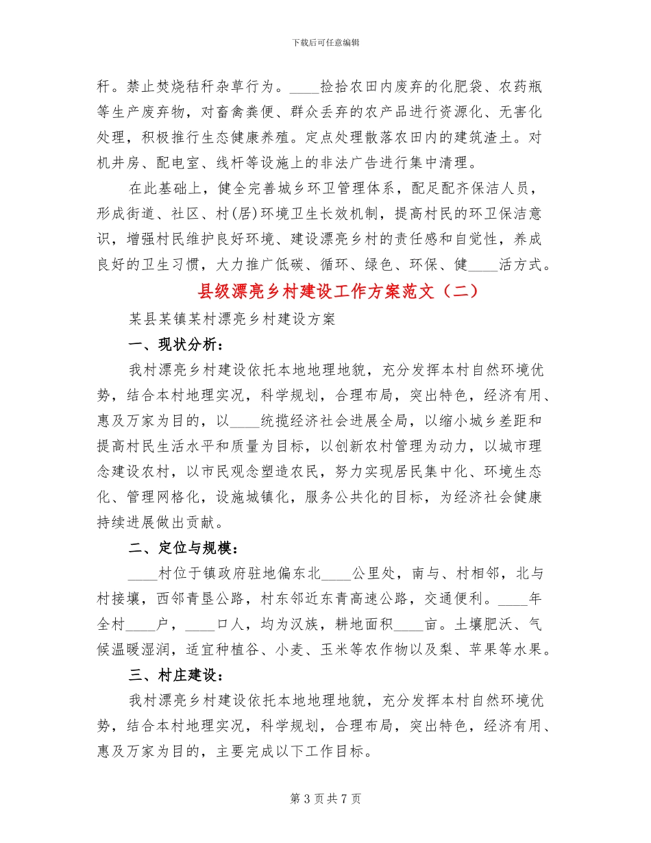 县级美丽乡村建设工作方案范文_第3页