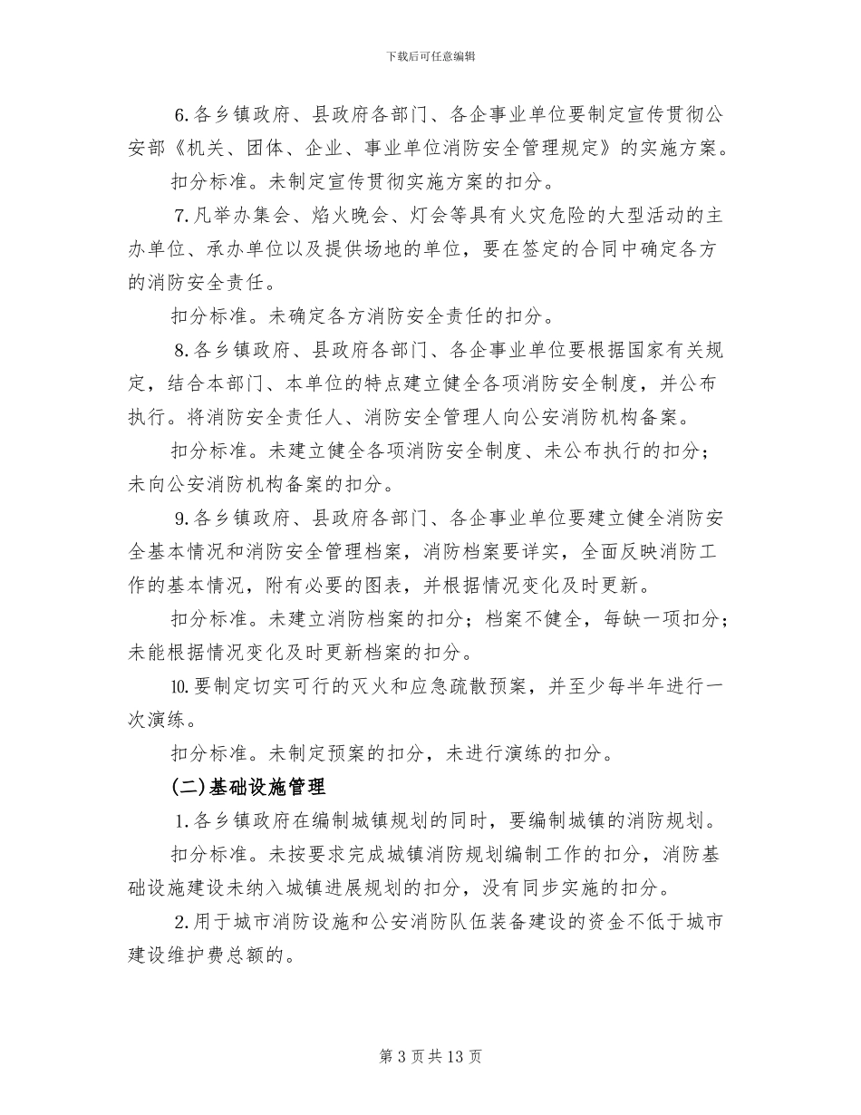 县防火安全责任制考核方案_第3页