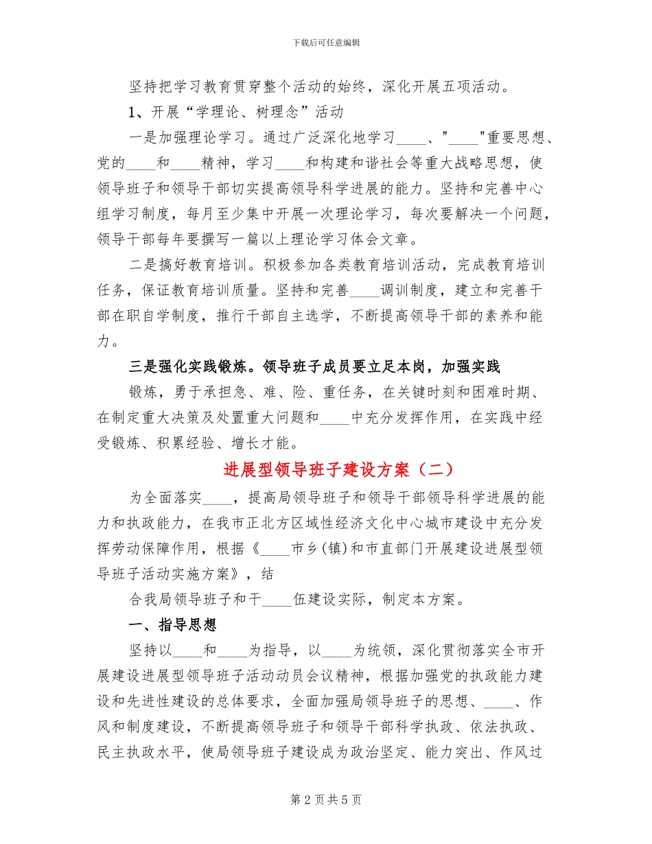 发展型领导班子建设方案_第2页
