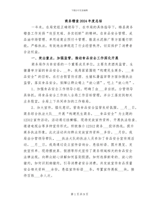 商务稽查2024年度总结