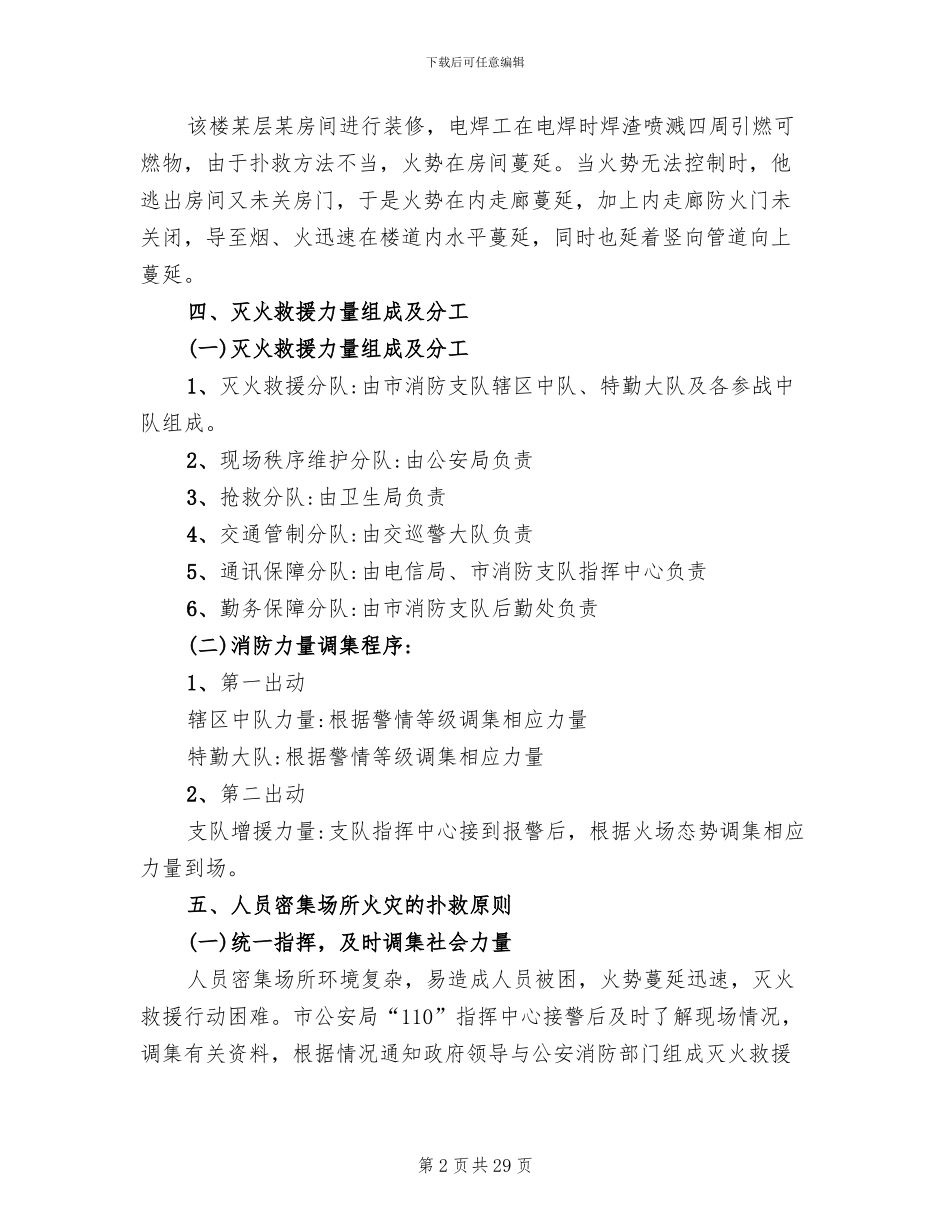商场消防灭火应急预案范文_第2页
