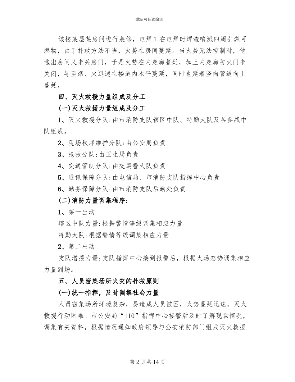 商场消防灭火应急预案范文(2篇)_第2页