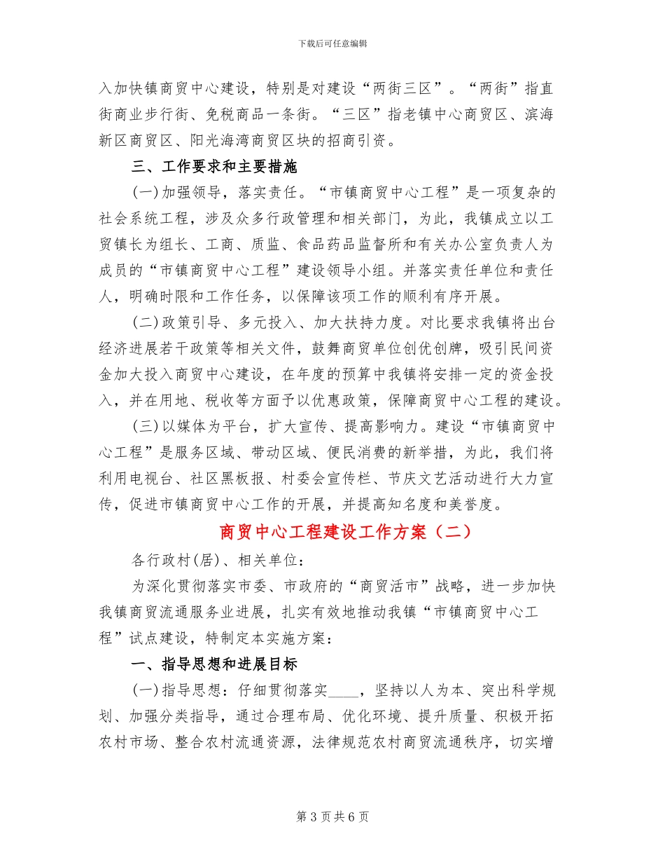 商贸中心工程建设工作方案_第3页