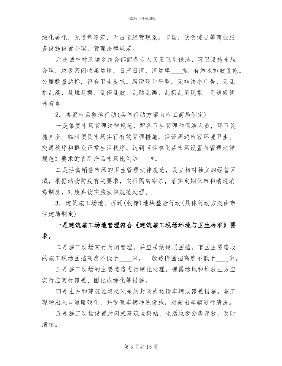 国家卫生城市复审迎检工作方案_第3页