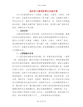 地区防火墙消防建立实施方案