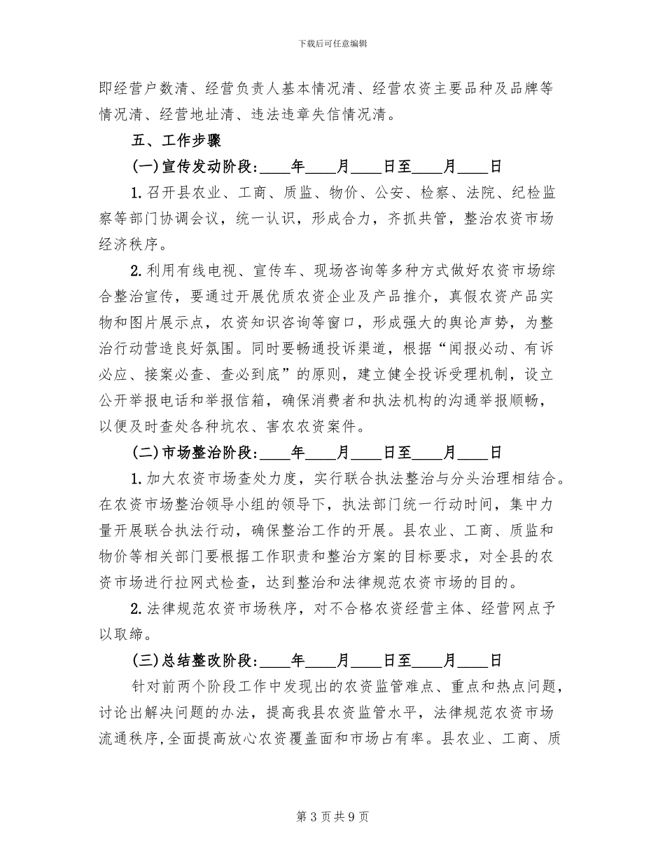 地方农资市场整改方案_第3页
