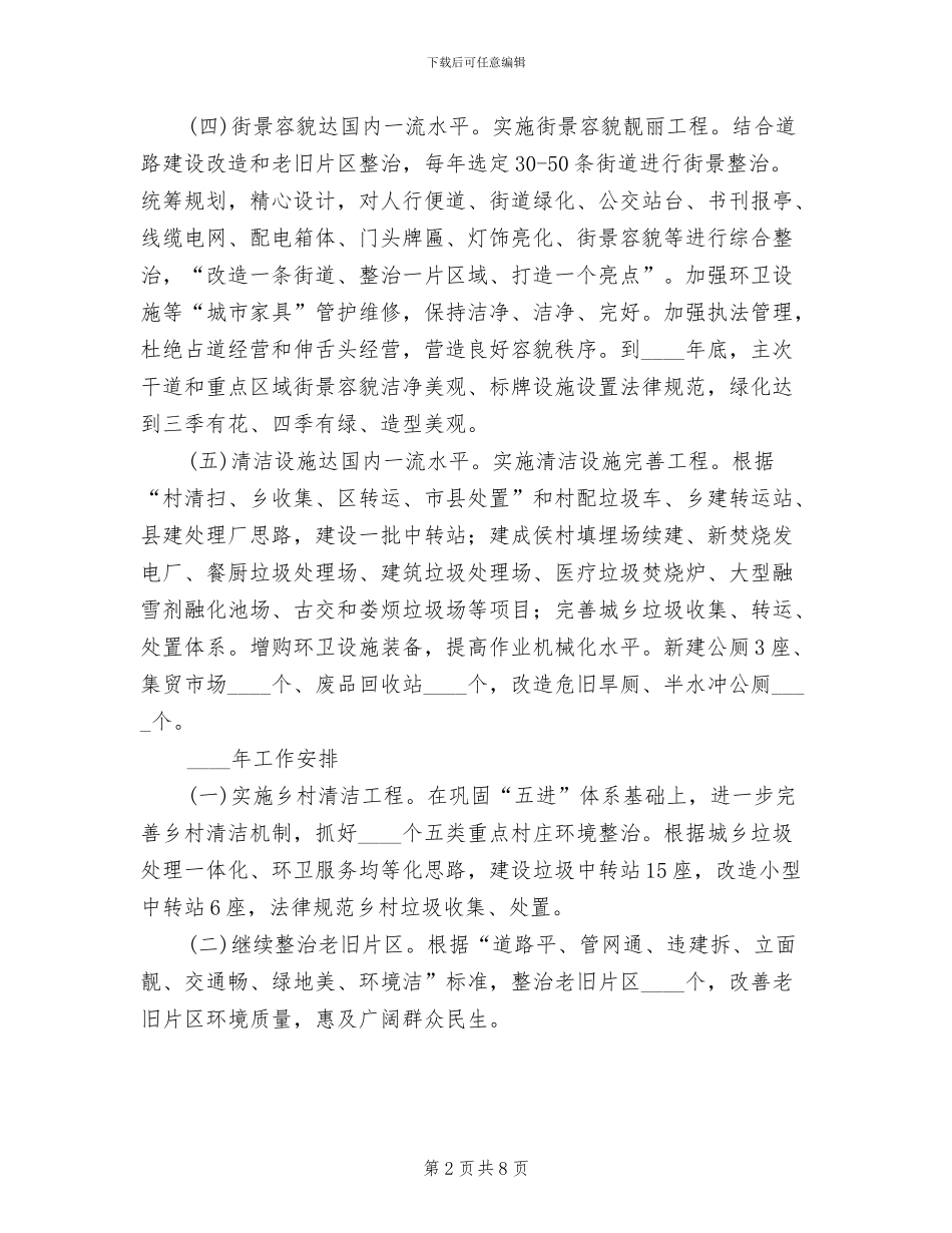 城乡容貌环境创建方案范文_第2页