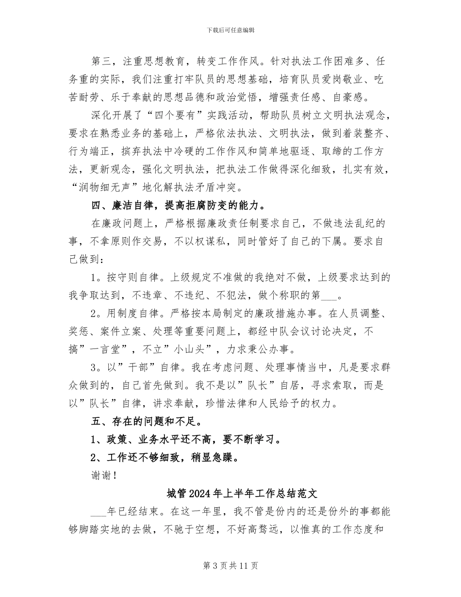 城管2024年上半年工作总结B_第3页