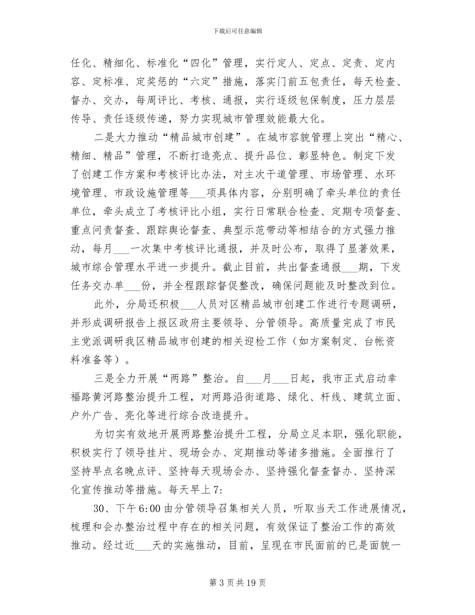 城管分局2024年工作情况总结_第3页