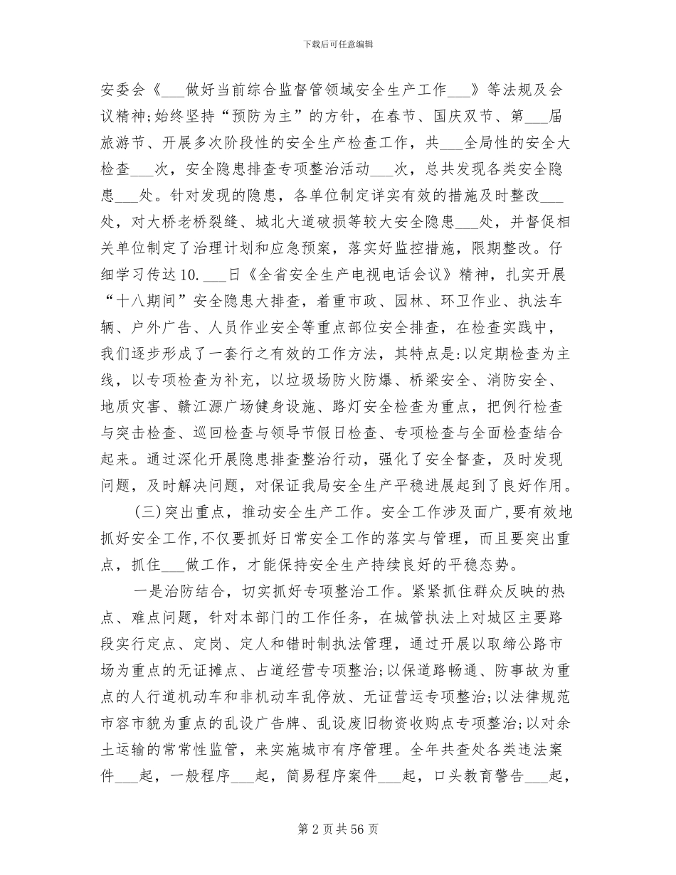 城管局2024年安全生产工作总结_第2页