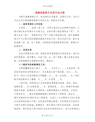 城镇容貌提升攻坚行动方案