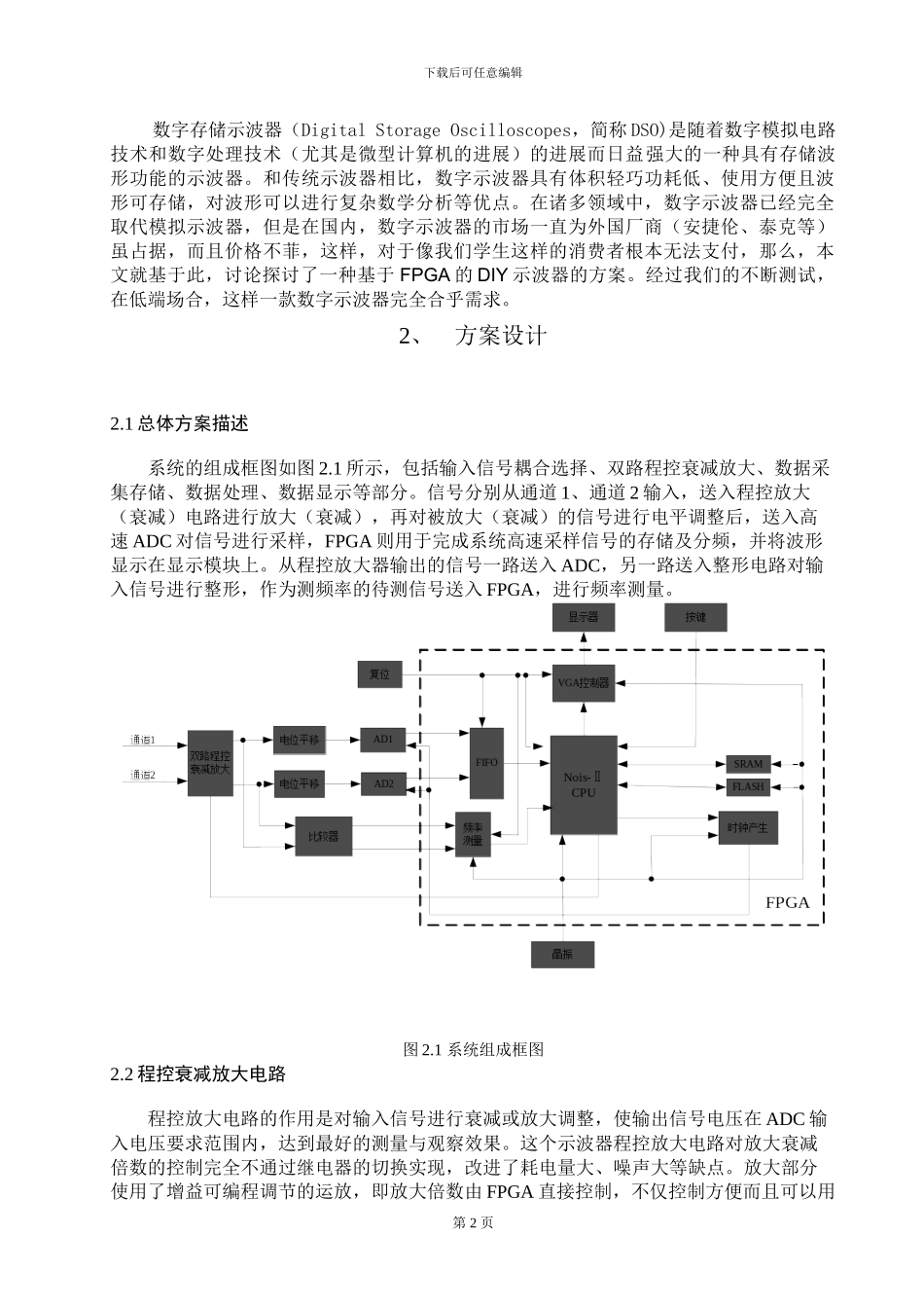基于FPGA的嵌入式数字存储示波器_第3页