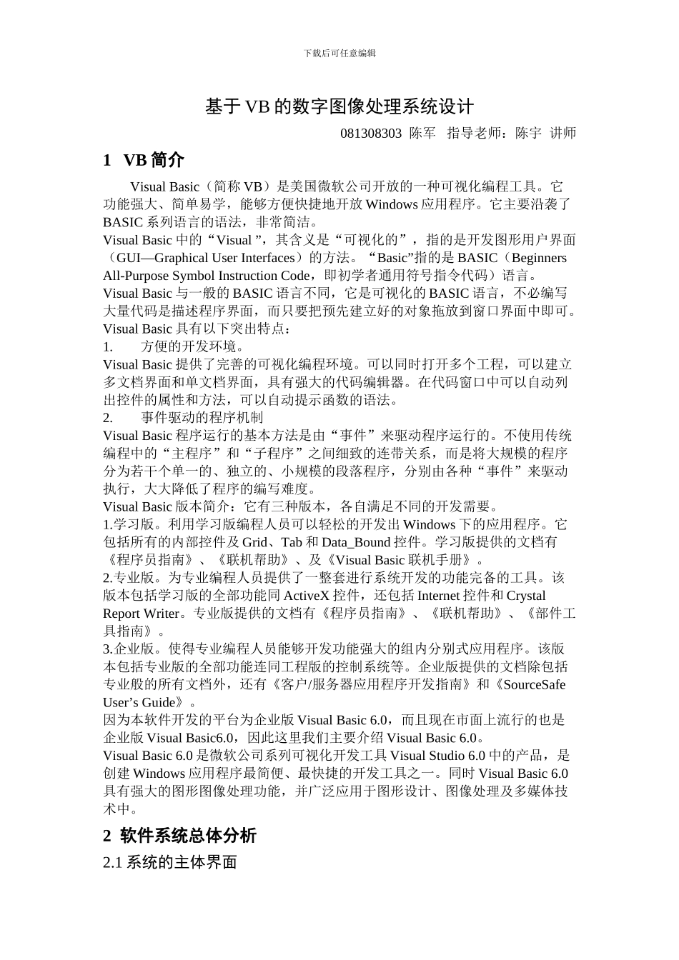 基于VB的数字图像处理_第2页