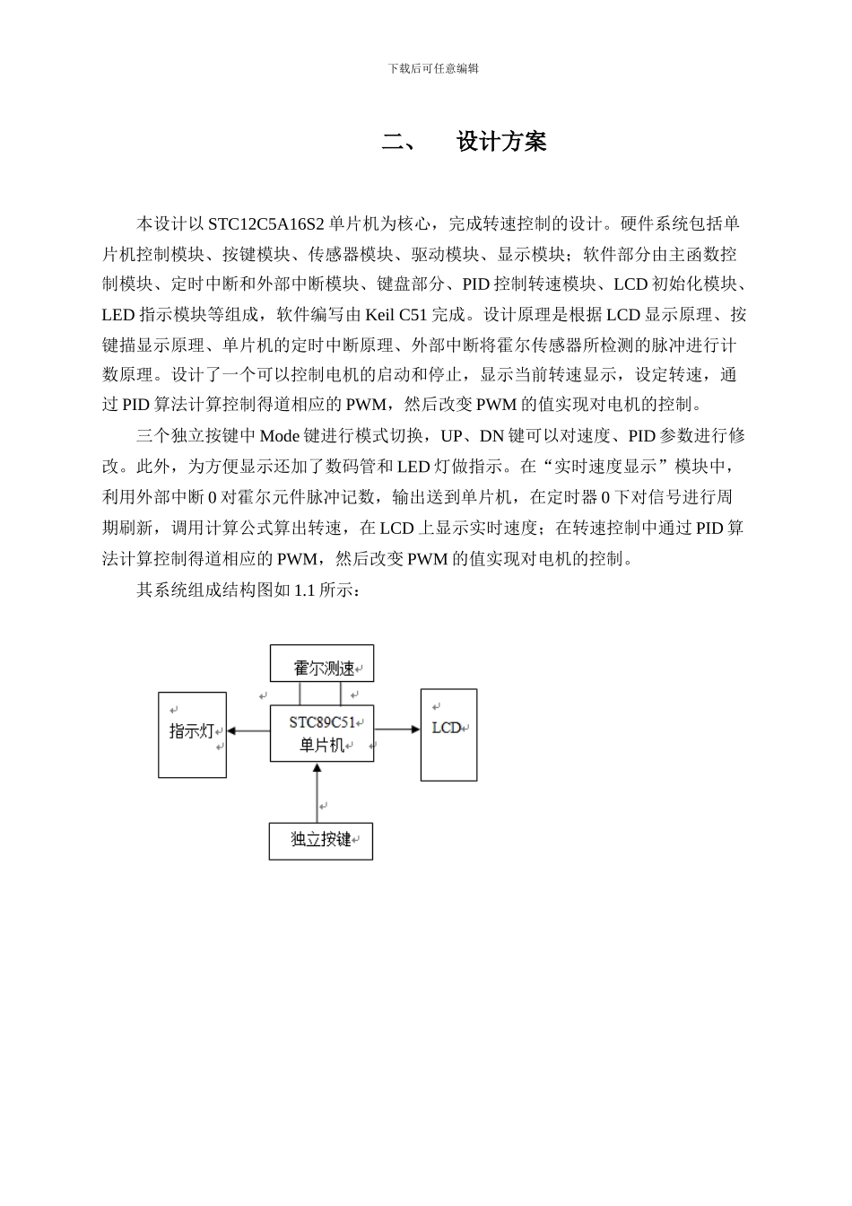 基于单片机的直流电机转速控制系统设计概要_第2页