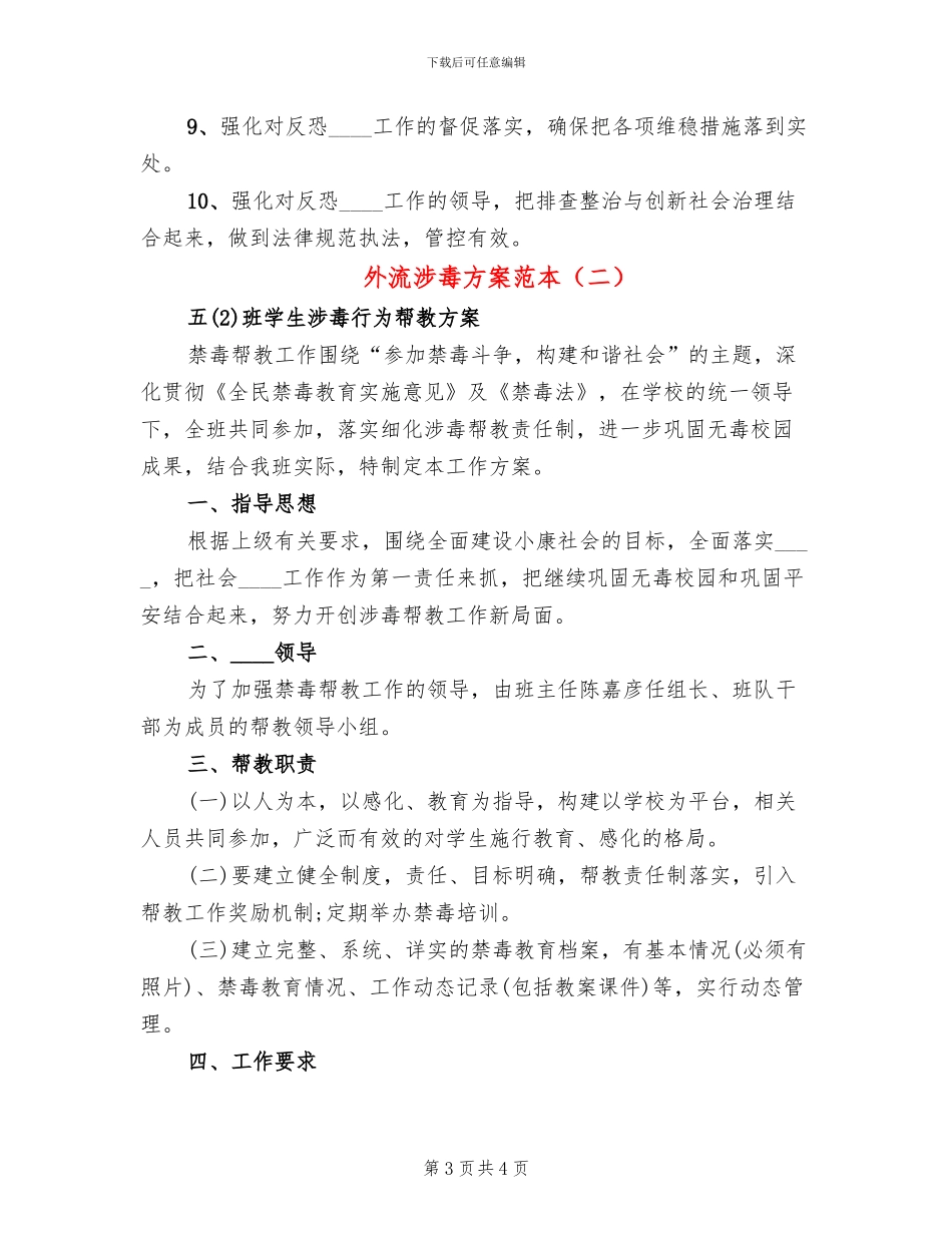 外流涉毒方案范本_第3页