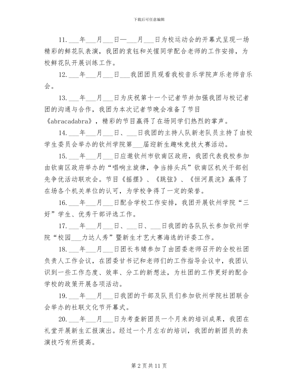 大学生艺术团2024年个人总结范文_第2页