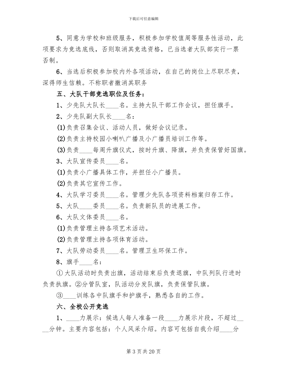 大队委评选方案范文_第3页