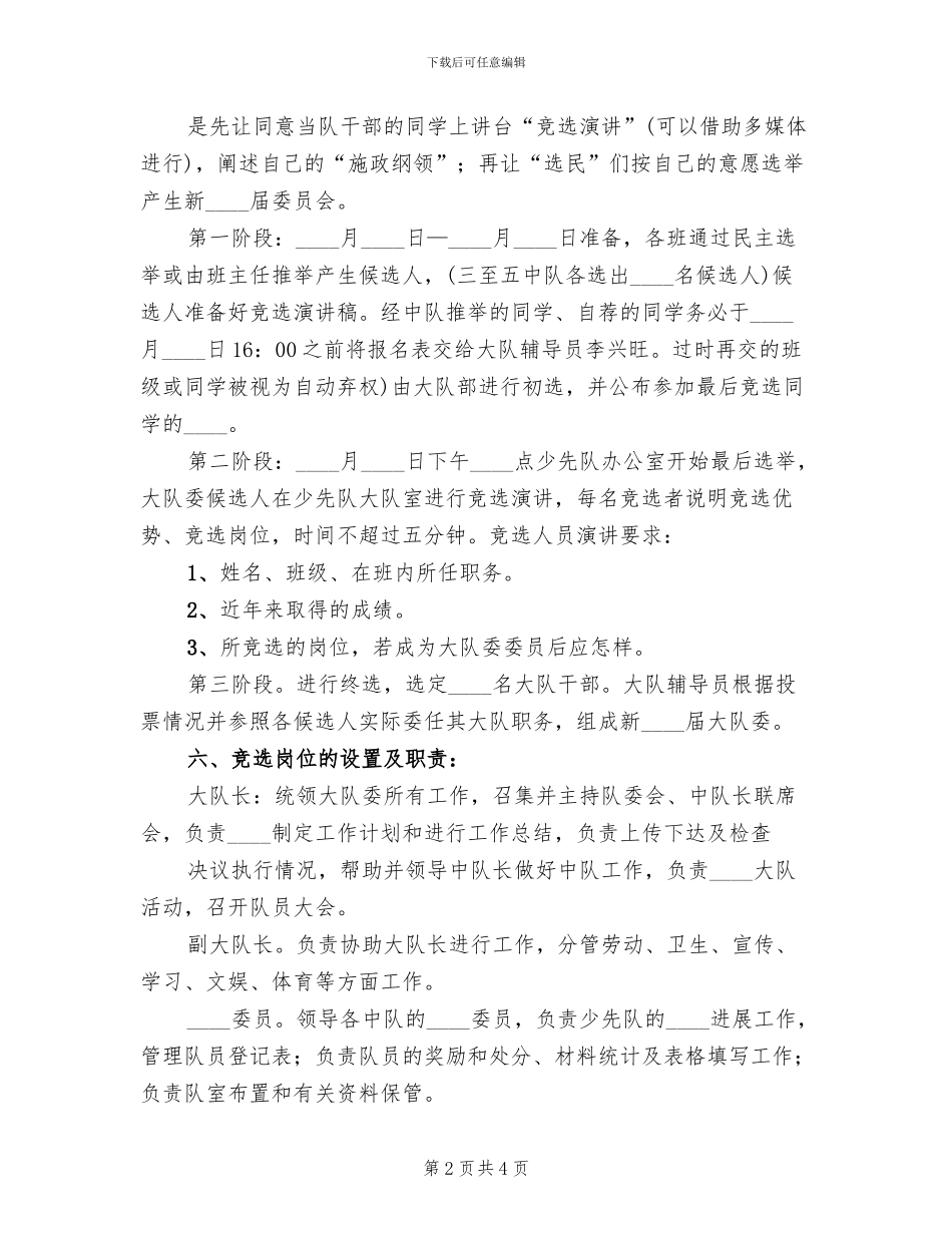 大队委评选方案范本(2篇)_第2页