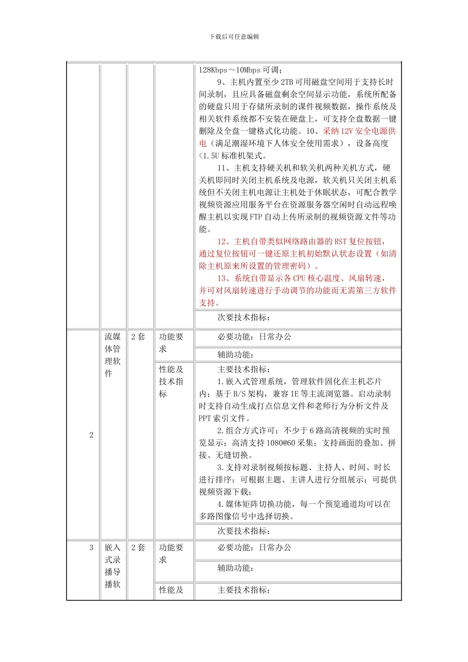 奥威亚AVA录播招标参数课件资料_第2页