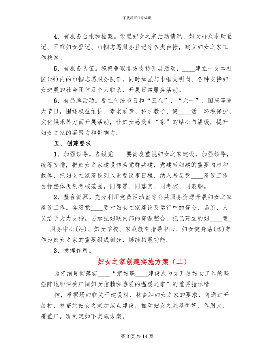 妇女之家创建实施方案_第3页