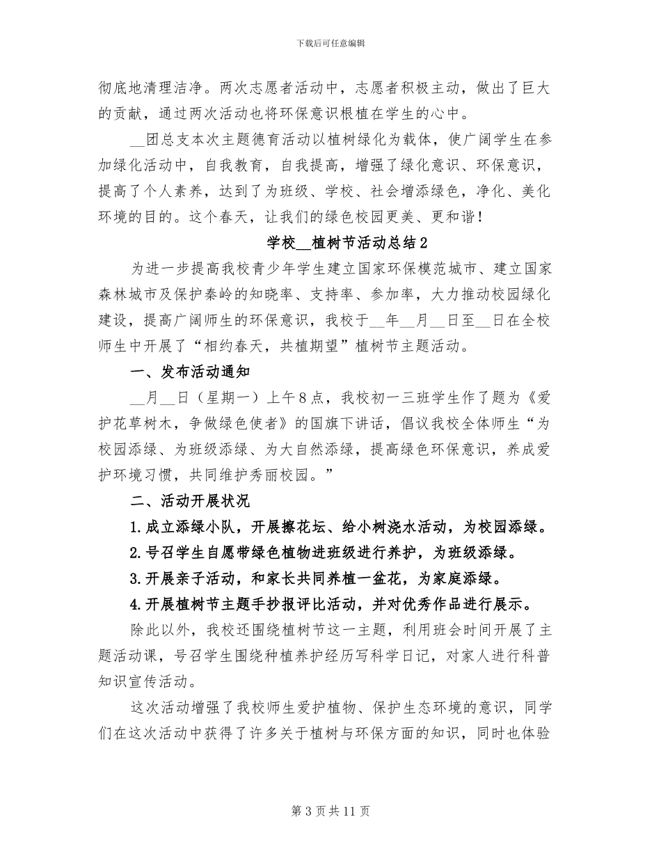 学校2024年植树节活动总结_第3页