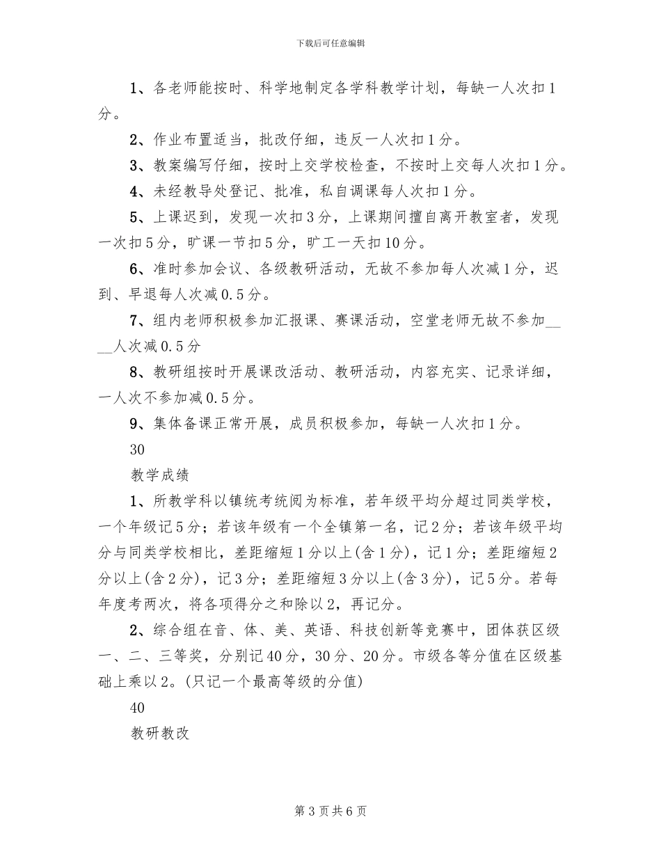 学校教研组工作考核方案_第3页