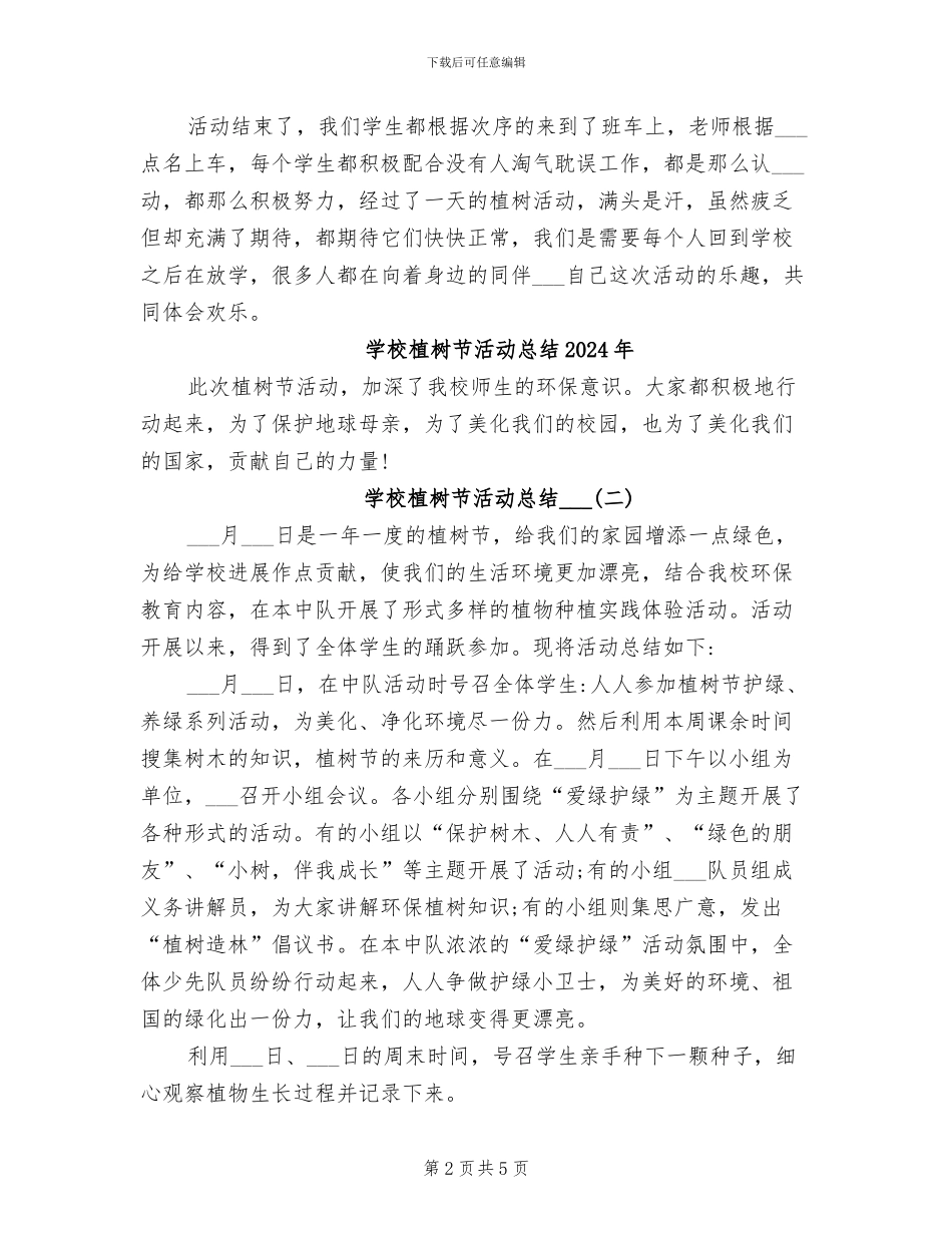 学校植树节活动总结2024_第2页