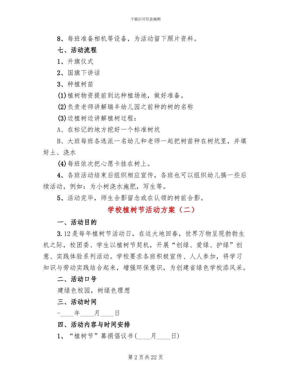 学校植树节活动方案(14篇)_第2页