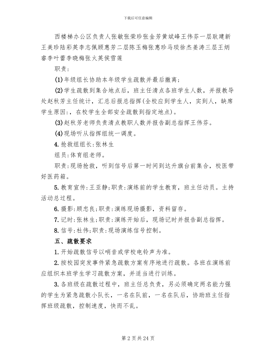 学校消防疏散演练方案_第2页