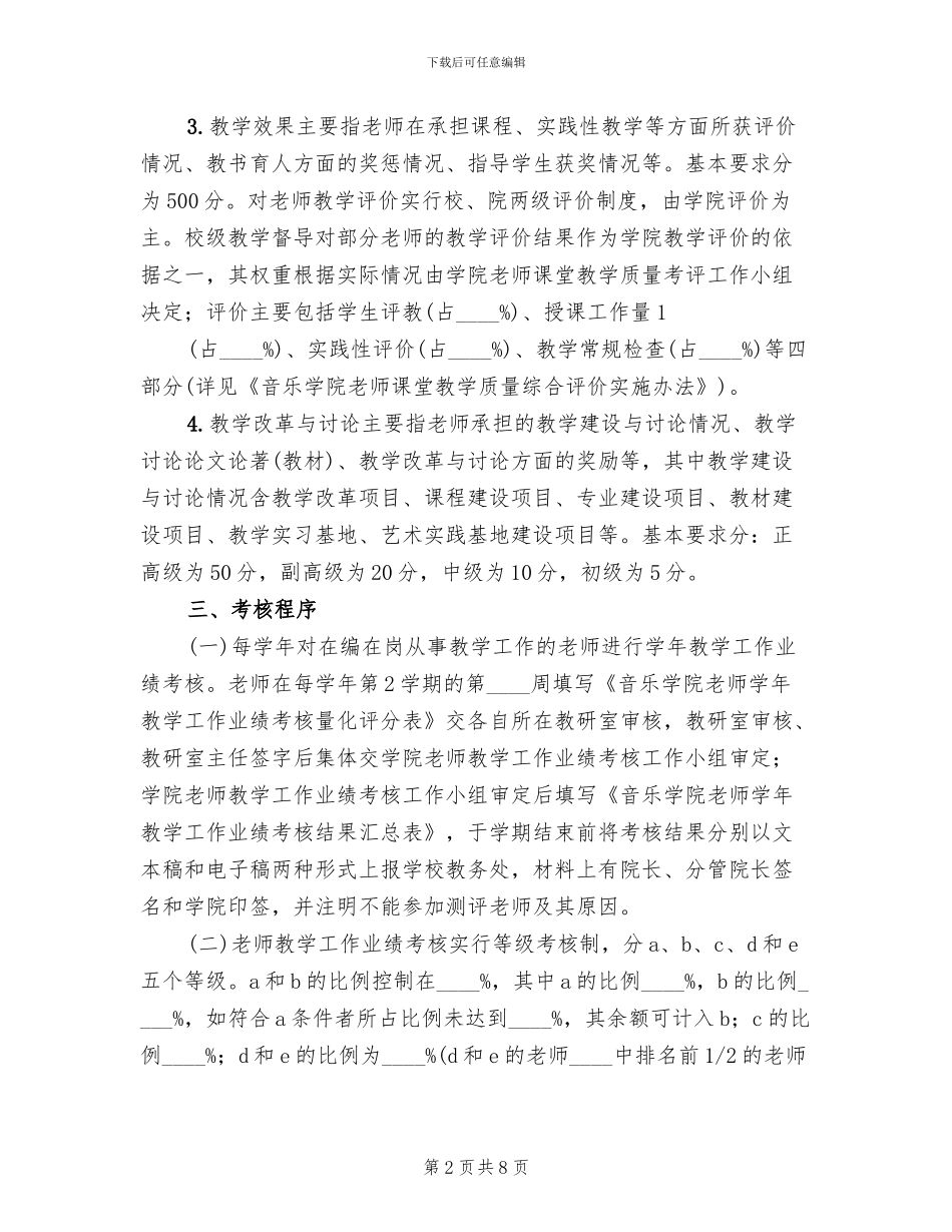 学院年度考核实施方案范文_第2页