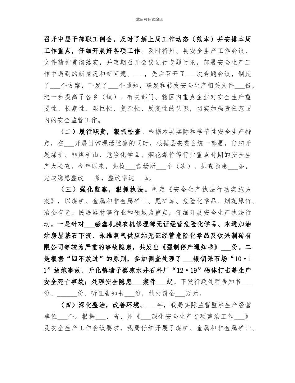 安全生产监督管理局2024年工作总结_第2页