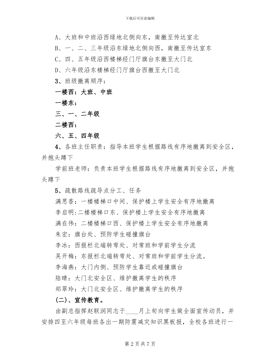 安全疏散应急演练方案范文_第2页