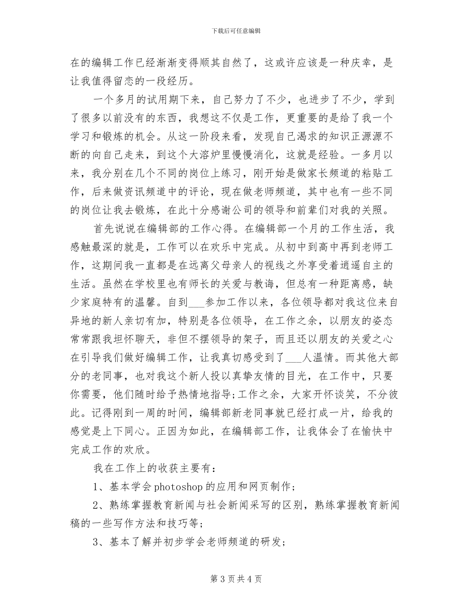 实习编辑2024年终工作总结_第3页