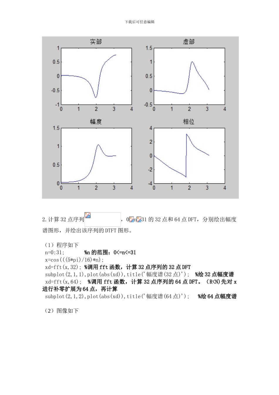 实验三离散时间信号的频域分析韩梦欣_第3页