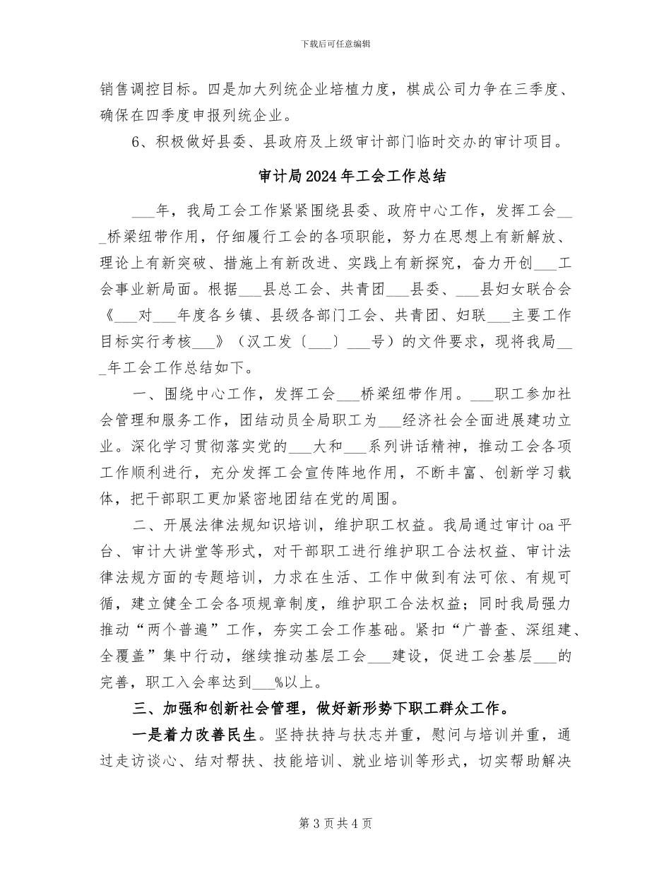 审计局2024年半年工作总结暨下年工作计划_第3页