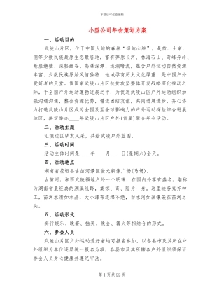 小型公司年会策划方案