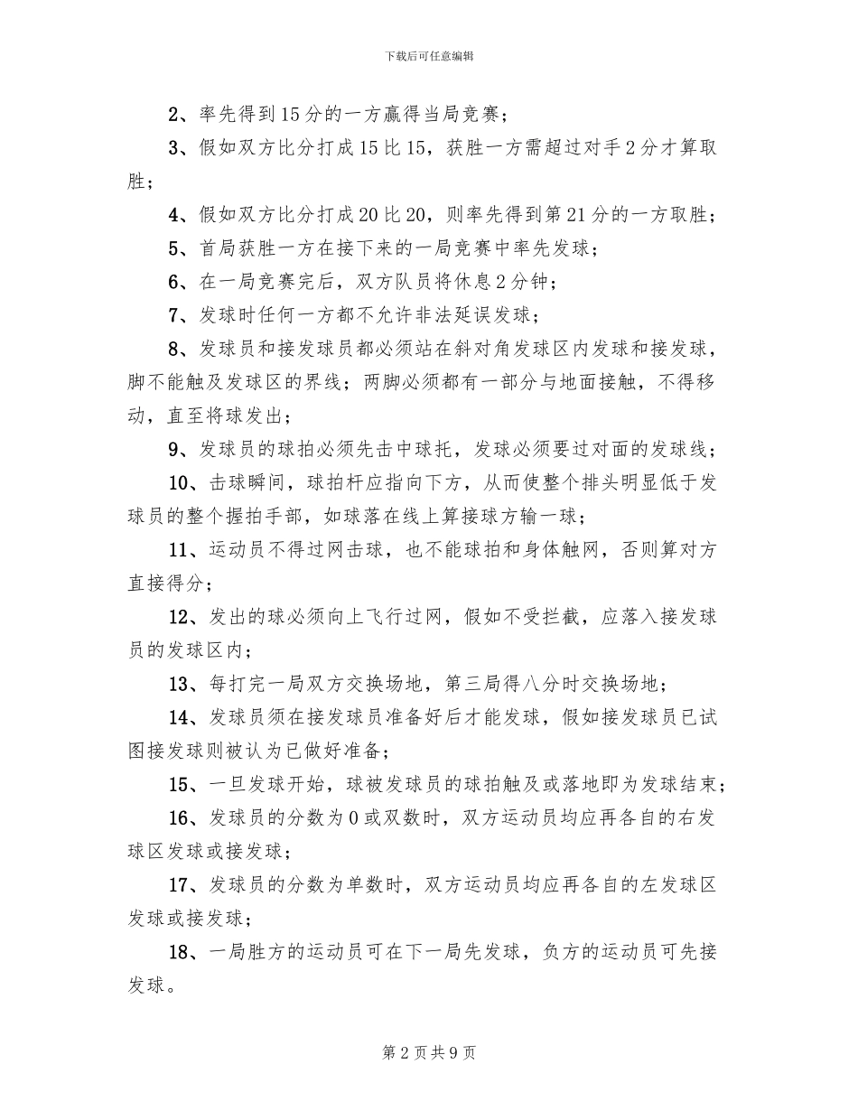 小学2024下学期教工羽毛球比赛活动方案_第2页